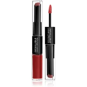 L´Oréal Paris Langanhaltender Lippenstift und Lipgloss 2in1 Infallible 24H Parisian Nudes 6 ml 502 Red To Stay