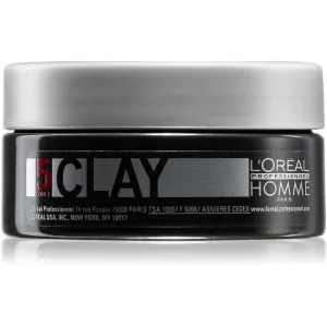 L’Oréal Professionnel Homme 5 Force Clay modellierende Paste starke Fixierung 50 ml