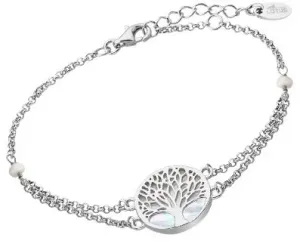 Lotus Silver Elegantes Silberarmband Baum des Lebens mit Perlmutt LP1678-2 / 1