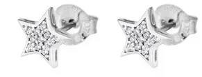 Lotus Silver Glitzernde silberne Ohrringe Sterne mit klaren Zirkonen LP1622-4 / 1