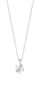 Lotus Silver Zarte Silberkette mit klaren Zirkonen vierblättriges Kleeblatt LP3108-1/1