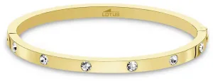 Lotus Style Massives vergoldetes Armband mit Kristallen LS1846