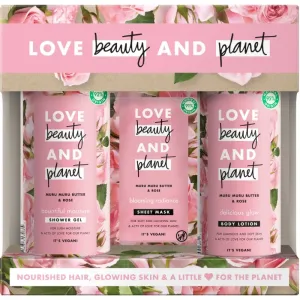 Love Beauty & Planet Blooming Radiance Muru Muru Butter & Rose Geschenkset (für Körper und Gesicht)