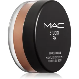 MAC Cosmetics Studio Fix Pro Set + Blur Weightless Loose Powder Mattierender Puder zum Fixieren Farbton Deep Dark 6,5 g