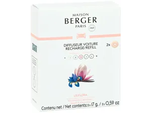 Maison Berger Paris Ersatzfüllung für Autodiffusor Magnolia Liliflora (Car Diffuser Recharge/Refill) 2 Stk