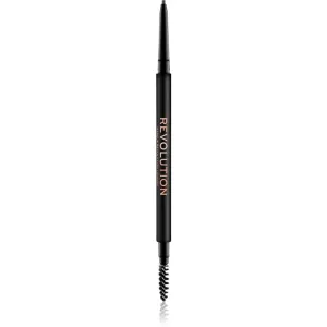 Makeup Revolution Precise Brow Pencil Präzisionsaugenbrauenstift mit Bürste Farbton Brown 0.05 g