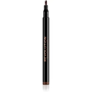 Makeup Revolution Micro Brow Pen Präzisionsaugenbrauenstift Farbton Medium Brown 1 ml