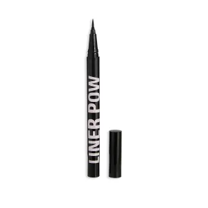 Makeup Revolution Liner Pow High Precision Liquid Eyeliner für einen langanhaltenden Effekt Farbton Black 0,5 ml