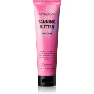 Makeup Revolution Beauty Tanning Butter nährende Body-Butter mit Selbstbräunungseffekt Farbton Light/Medium 150 ml