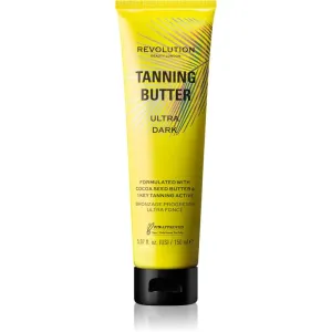 Makeup Revolution Beauty Tanning Butter nährende Body-Butter mit Selbstbräunungseffekt Farbton Ultra Dark 150 ml