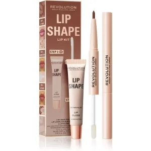 Makeup Revolution Lip Shape Kit Lippenset Farbton Brown Nude 1 St