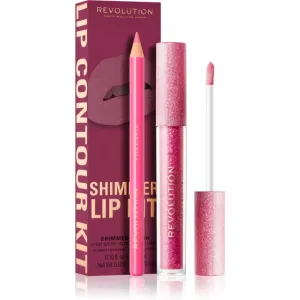 Makeup Revolution Ultimate Lights Lippenset mit Glitzerteilchen Farbton Pink Lights