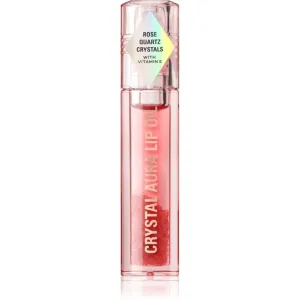 Makeup Revolution Crystal Aura Lippenöl zum nähren und Feuchtigkeit spenden Farbton Rose Quartz 2,5 ml