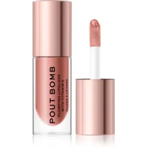 Makeup Revolution Pout Bomb Lipgloss für mehr Volumen mit hohem Glanz Farbton Doll 4.6 ml