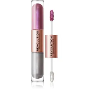 Makeup Revolution Double Up Flüssiges Lidschatten 2 in 1 Farbton Subliminal Lilac 2x2,2 ml