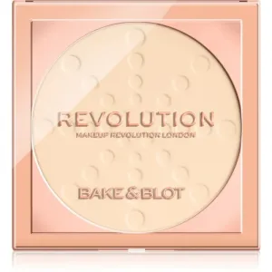 Makeup Revolution Bake & Blot Compact Powder - Translucent Puder für eine einheitliche und aufgehellte Gesichtshaut 5,5 g