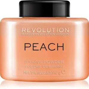 Makeup Revolution Baking Powder Peach Puder für eine einheitliche und aufgehellte Gesichtshaut 32 g