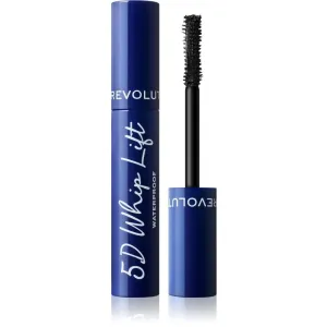 Makeup Revolution 5D Lash Whip Lift wasserabweisende Verlängerungsmascara für extra Volumen Farbton Black 12 ml