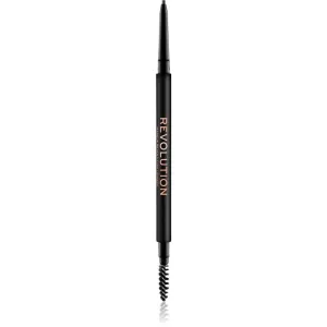 Makeup Revolution Precise Brow Pencil Präzisionsaugenbrauenstift mit Bürste Farbton Dark Brown 0.05 g