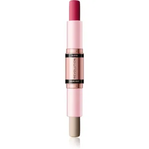 Makeup Revolution Blush & Highlight Cremerouge und Highlighter-Duo in der Form eines Stiftes Farbton Mauve Glow 2x4,3 g
