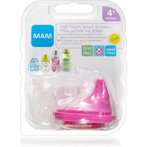 MAM Baby Bottles Soft Touch Spout & Valve Set für Kinder Pink 4m+ 2 St