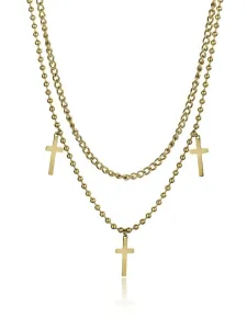Marc Malone Doppelte vergoldete Halskette Brooke Gold Necklace MCN23106G