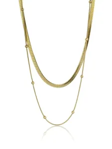 Marc Malone Doppelte vergoldete Halskette Evangeline Gold Necklace MCN23089G