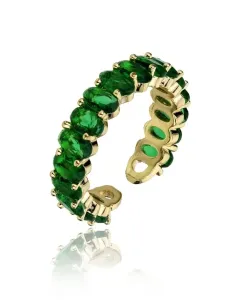 Marc Malone Funkelnder vergoldeter Ring mit grünen Zirkonen Arabella Green Ring MCR23048G