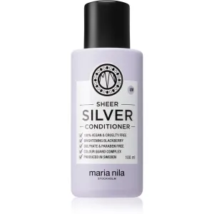 Maria Nila Sheer Silver Conditioner Feuchtigkeit spendender Conditioner zum Neutralisieren von Gelbstich sulfatfrei 100 ml