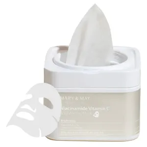 MARY & MAY Niacinamide Vitamin C Brightening Mask Tuchmasken-Set zur Verjüngung der Gesichtshaut 30 St