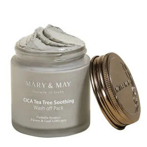 MARY & MAY Cica Tea Tree Soothing reinigende Maske mit Tonerdemineralien zur Beruhigung der Haut 125 g