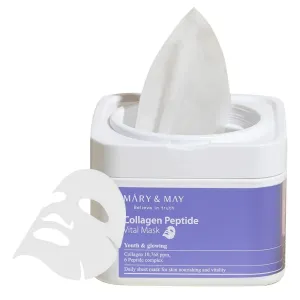 MARY & MAY Collagen Peptide Vital Mask Tuchmasken-Set mit Antifalten-Effekt 30 St
