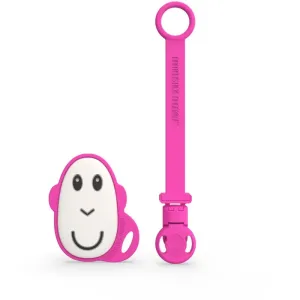 Matchstick Monkey Flat Face Teether & Soother Clip Geschenkset Pink(für Kinder)
