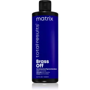 Matrix Total Results Brass Off Pigments Neutralisants Mask neutralisierende Haarmaske für gefärbtes Haar 500 ml