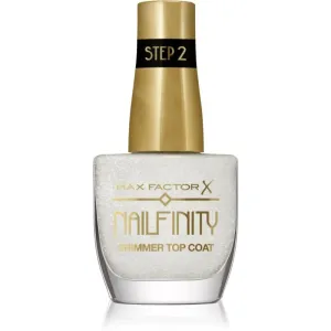 Max Factor Nailfinity Shimmer Top Coat Gel-Decklack für die Fingernägel für schimmernden Glanz Farbton 102 Starry Veil 12 ml