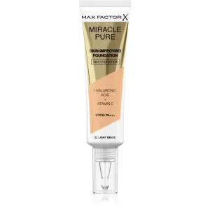 Max Factor Feuchtigkeitsspendendes Make-up Miracle Pure (Skin-Improving Foundation) 30 ml 32 Light Beige