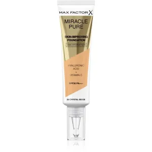 Max Factor Feuchtigkeitsspendendes Make-up Miracle Pure (Skin-Improving Foundation) 30 ml 33 Crystal Beige