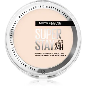 Maybelline SuperStay 24H Hybrid Powder-Foundation Kompakt - PuderFoundation für mattes Aussehen Farbton 03 9 g