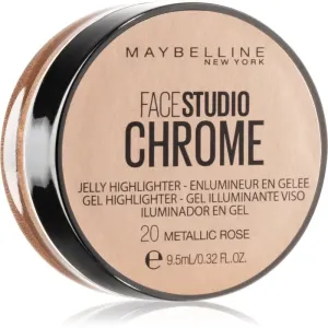 Maybelline Face Studio Chrome Jelly Highlighter Gelartiger Highlighter Farbton 20 Metallic Rose 9.5 ml
