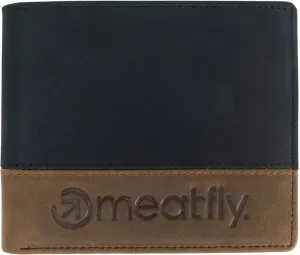 Meatfly Eddie Premium Leather Wallet Black/Oak Geldbörse