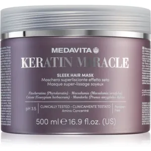Medavita Keratin Miracle Sleek Hair Mask feuchtigkeitsspendende straffende Gesichtsmaske 500 ml