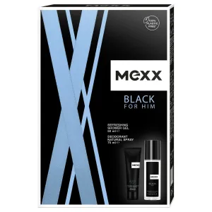 Mexx Black Man - Deo mit Zerstäuber 75 ml + Duschgel 50 ml