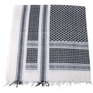 MFH PLO Arafat-Halstuch aus Baumwolle, schwarz-weiß, 115 x 110cm