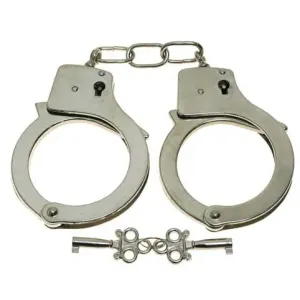 MFH Polizei Handschellen mit zwei Schlüsseln, Chrome