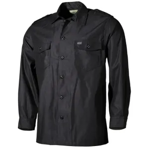 MFH American Langarm-T-Shirt, schwarz