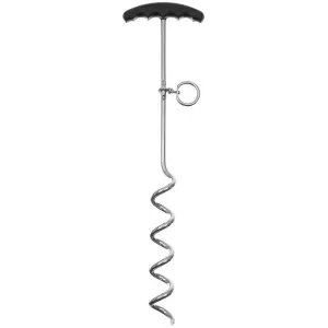 MFH Spiral-Zelthering, Metall, mit Kunststoffgriff, ca. 45 cm