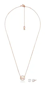 Michael Kors Bronze-Silber-Schmuckset MKC1260AN791 (Halskette, Ohrringe)