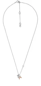 Michael Kors Silber Bicolor Halskette mit Logo Premium MKC1537AN931 (Halskette, Anhänger)