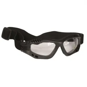 Transparente Mil-Tec Commando-Schutzbrille, schwarz