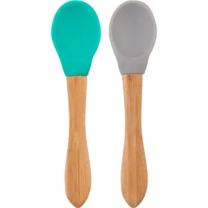Minikoioi Spoon with Bamboo Handle Löffel Green/Grey 2 St